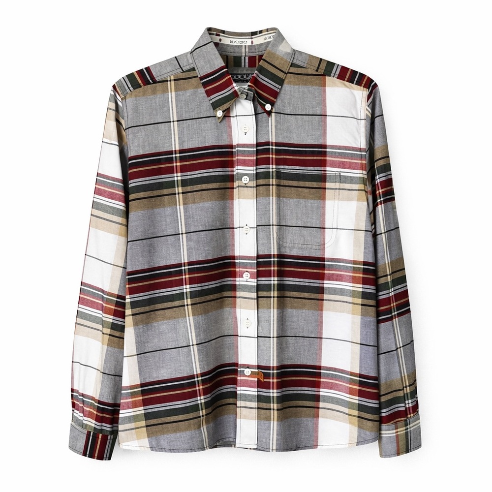 ROCKIES VINTAGE WESTERN PLAID LONG SLEEVE SHIRT size large